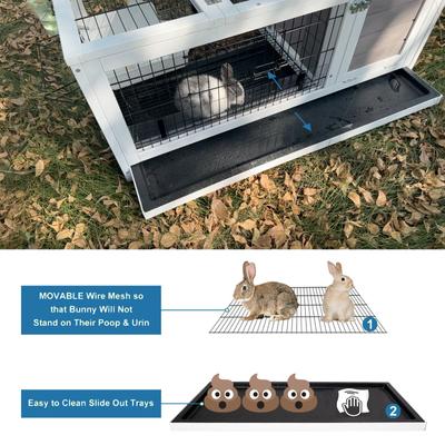 Show full view: FunXplore Outdoor Rabbit Hutch, Grey slide 2 of 7