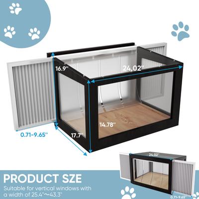 Show full view: FunXplore Outdoor Weatherproof Cat Window Perch, Black slide 6 of 8