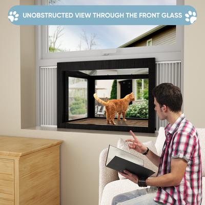 Show full view: FunXplore Outdoor Weatherproof Cat Window Perch, Black slide 5 of 8