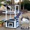 Show in main carousel: FunXplore 4 Tier Wooden Outdoor Cat House with 2 Escape Doors, Black slide 4 of 9