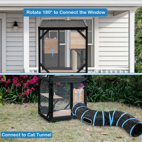 FunXplore Wooden Insulated Outdoor Cat House