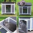 Show in main carousel: FunXplore Wooden Outdoor Cat House, Grey slide 6 of 6