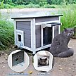 Show in main carousel: FunXplore Wooden Outdoor Cat House, Grey slide 5 of 6