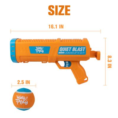 Show full view: allforpaws Tennis Ball Blaster Dog Toy, Orange/Blue slide 6 of 9