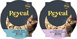 Reveal Tuna with Shrimp in Broth + Sardine with Mackerel in Broth Flavored Wet Cat Food