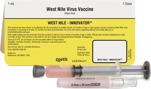Show full view: West Nile Innovator Vaccine for Horses, 1mL Syringe slide 2 of 4