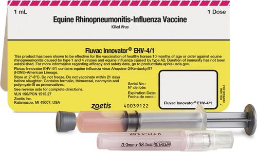 Show full view: Fluvac Innovator EHV 4/1 Vaccine for Horses, 1mL Syringe slide 2 of 5