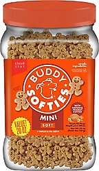 Buddy Biscuits Softies with Peanut Butter Soft & Chewy Dog Treats, 20-oz jar