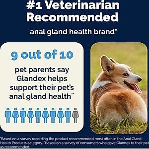 Vetnique Labs Glandex Dog Anal Gland Support Soft Chews with Pumpkin, Digestive Enzymes, Probiotics & Fiber Supplement Boot The Scoot Peanut Butter Flavored, 120 count