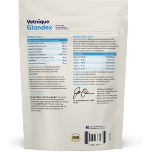 Vetnique Labs Glandex Dog Anal Gland Support Soft Chews with Pumpkin, Digestive Enzymes, Probiotics & Fiber Supplement Boot The Scoot Peanut Butter Flavored, 30 count