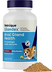 Vetnique Labs Glandex Anal Gland Support Supplement Powder with Beef Liver Flavor for Dogs & Cats, 4.0-oz bottle