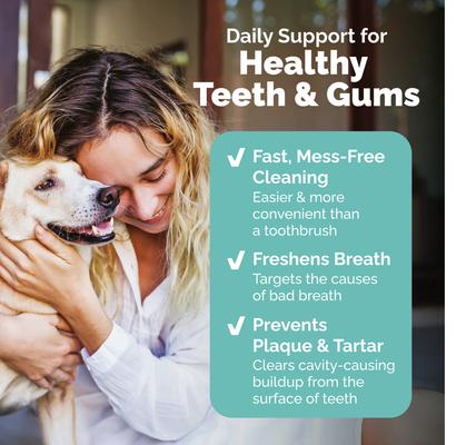 Show full view: Vetnique Labs DentaBliss Finger Mitt Peppermint Flavor for Plaque, Tartar Prevention & Fresh Breath Dog Dental Wipes, 50 count slide 5 of 10