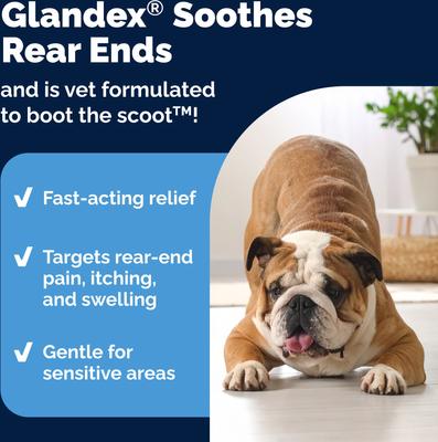 Show full view: Vetnique Labs Glandex Medicated Anal Gland Fast Acting in Pain Relieving Anti-Itch Dog & Cat Spray, 4-fl oz bottle slide 4 of 10