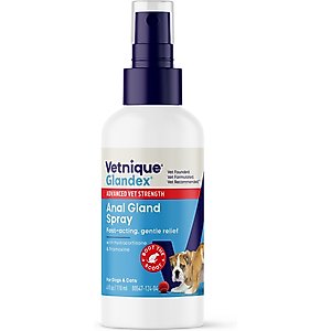 Vetnique Labs Glandex Medicated Anal Gland Fast Acting in Pain Relieving Anti-Itch Dog & Cat Spray, 4-fl oz bottle