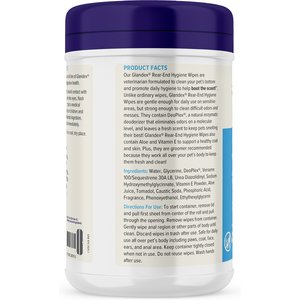 Vetnique Labs Glandex Boot the Scoot Rear End Anal Gland Cleaning & Deodorizing Hygienic Dog & Cat Wipes, 75 count