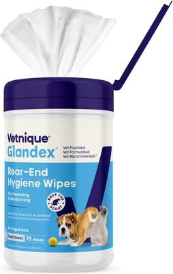 Glandex Cleansing Deodorizing Hygienic Anal Gland Pet Wipes