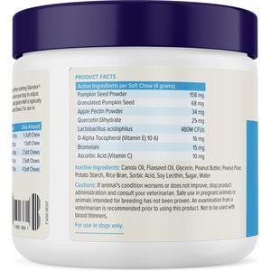 Vetnique Labs Glandex Dog Anal Gland Support Soft Chews with Pumpkin, Digestive Enzymes, Probiotics & Fiber Supplement Boot The Scoot Peanut Butter Flavored, 60 count