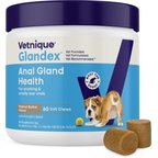 Vetnique Labs Glandex Dog Anal Gland Support Soft Chews with Pumpkin, Digestive Enzymes, Probiotics & Fiber Supplement Boot The Scoot Peanut Butter Flavored, 60 count