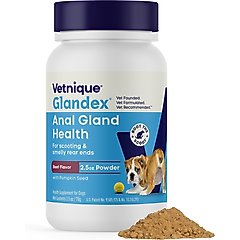 Vetnique Labs Glandex Anal Gland Support Supplement Powder with Beef Liver Flavor for Dogs & Cats, 2.5-oz bottle