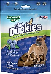 Emerald Pet Grain-Free Little Duckies with Duck & Blueberry Dog Treats, 5-oz bag slide 1 of 9