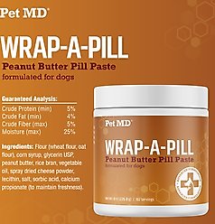 Pet MD Wrap-A-Pill Peanut Butter Flavored Pill Paste Nutritional Supplement for Dogs & Cats, 8-oz tub slide 2 of 6