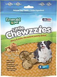 Emerald Pet Little Chewzzies Peanut Butter Recipe Chicken-Free Dog Treats, 5-oz bag