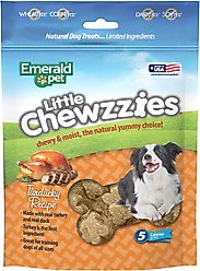 Emerald Pet Little Chewzzies Turducky Recipe Chicken-Free Dog Treats, 5-oz bag
