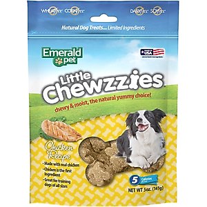 Emerald Pet Little Chewzzies Chicken Recipe Dog Treats, 5-oz bag