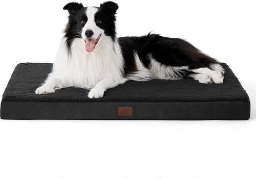 BEDSURE Orthopedic Waterproof Dog Mat & Bed with Sherpa & Oxford Fabric Removable Cover, Black, Large - Chewy.com