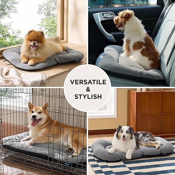 Show full view: Bedsure Ultra Soft Fleece Thin Washable Dog Crate Mat, Light Grey, Large: 35-in L x 22-in W slide 5 of 8