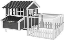 PawHut Outdoor Wooden Chicken Coop with Nest Box, 67.5 x 58.75 x 42.25-in