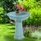 Show in main carousel: Sunnydaze Decor Calais Ceramic Outdoor Bird Bath, Jade slide 6 of 9