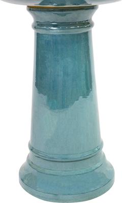 Show full view: Sunnydaze Decor Calais Ceramic Outdoor Bird Bath, Jade slide 2 of 9