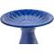 Show in main carousel: Sunnydaze Decor Daisy Embossed Bowl Bird Bath, Blue slide 3 of 9
