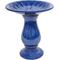Show in main carousel: Sunnydaze Decor Daisy Embossed Bowl Bird Bath, Blue slide 1 of 9
