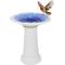 Show in main carousel: Sunnydaze Decor Misty Blossom Bird Bath, White/Blue slide 2 of 9