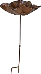 Sunnydaze Decor Iron Staked Bird Bath, Copper