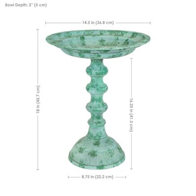 Show full view: Sunnydaze Decor Backyard Beauty Bird Bath, Green Patina slide 3 of 9