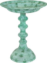 Sunnydaze Decor Backyard Beauty Bird Bath, Green Patina