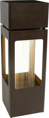 Show full view: Sunnydaze Decor Serene Shower Zinc Fountain with Planter, Dark Brown slide 7 of 9