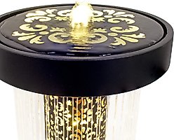 Sunnydaze Decor Glittering Rain Zinc Water Fountain, Black slide 2 of 9