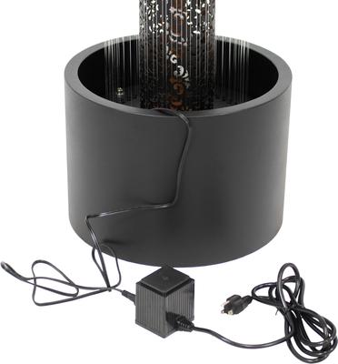 Show full view: Sunnydaze Decor Glittering Rain Zinc Water Fountain, Black slide 7 of 9