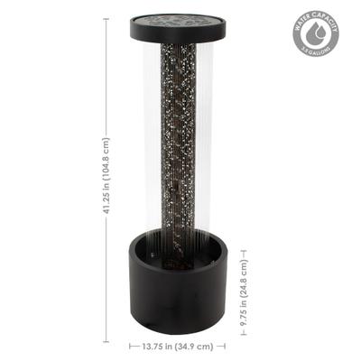 Show full view: Sunnydaze Decor Glittering Rain Zinc Water Fountain, Black slide 3 of 9