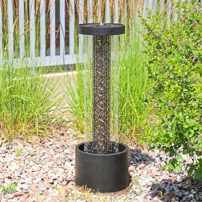 Show full view: Sunnydaze Decor Glittering Rain Zinc Water Fountain, Black slide 2 of 9
