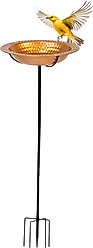Sunnydaze Decor Copper Staked Bird Bath & Feeder