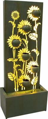 Show full view: Sunnydaze Decor Sunflower Fields Steel Outdoor Fountain, Light Green slide 9 of 9
