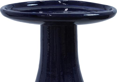 Show full view: Sunnydaze Decor Ceramic Duo Tone Bird Bath, Midnight slide 5 of 9