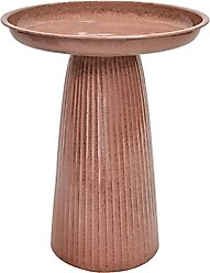 Sunnydaze Decor Gleeful Garden Bird Bath, Clay Glaze