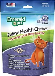 Emerald Pet Hairball Support Grain-Free Cat Soft Chews, 2.5-oz bag