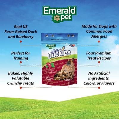 Show full view: Emerald Pet Grain-Free Little Duckies with Duck & Cranberry Dog Treats, 5-oz bag slide 5 of 11